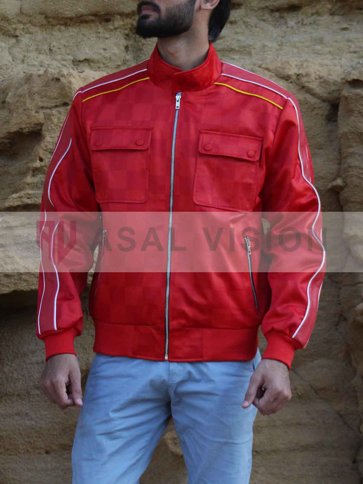 Ryan Gosling Red Checkered Bomber Jacket