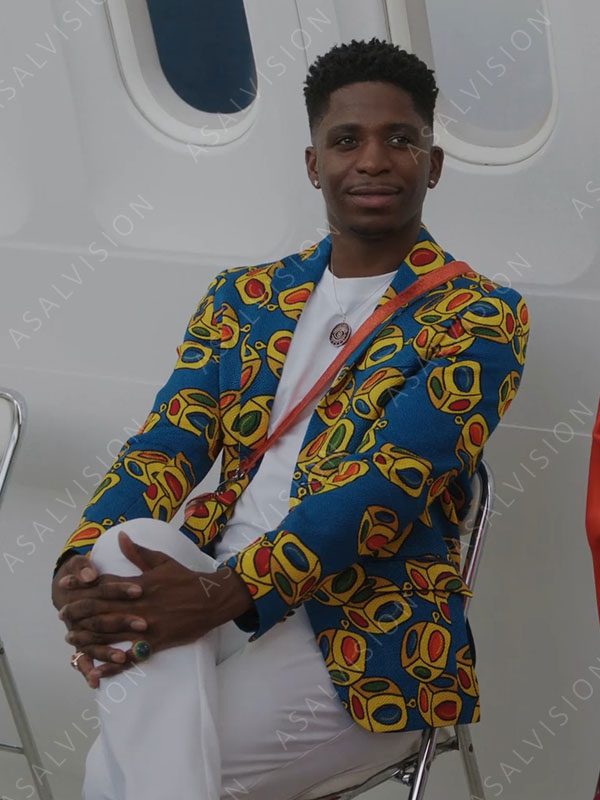 Samuel Arnold Blue Printed Blazer