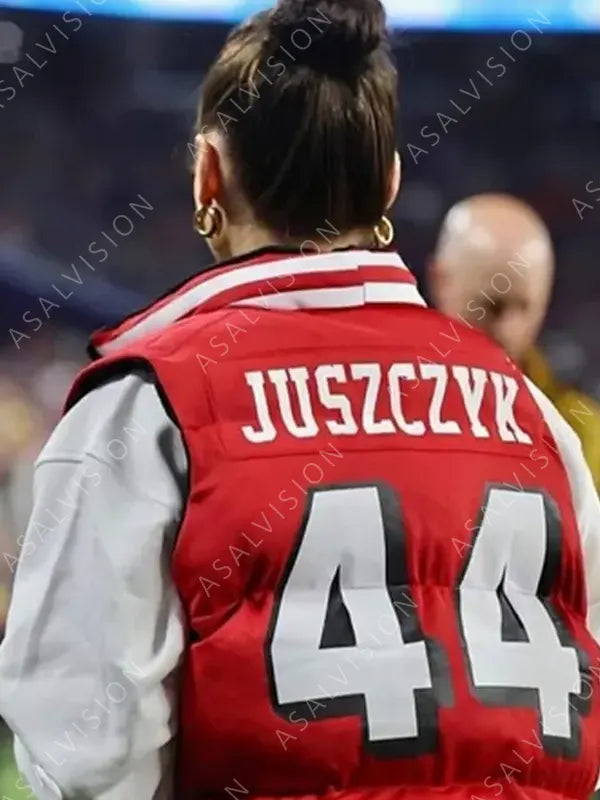 San Francisco SF 49ers Kristin Juszczyk Red Puffer Vest For Men And Women