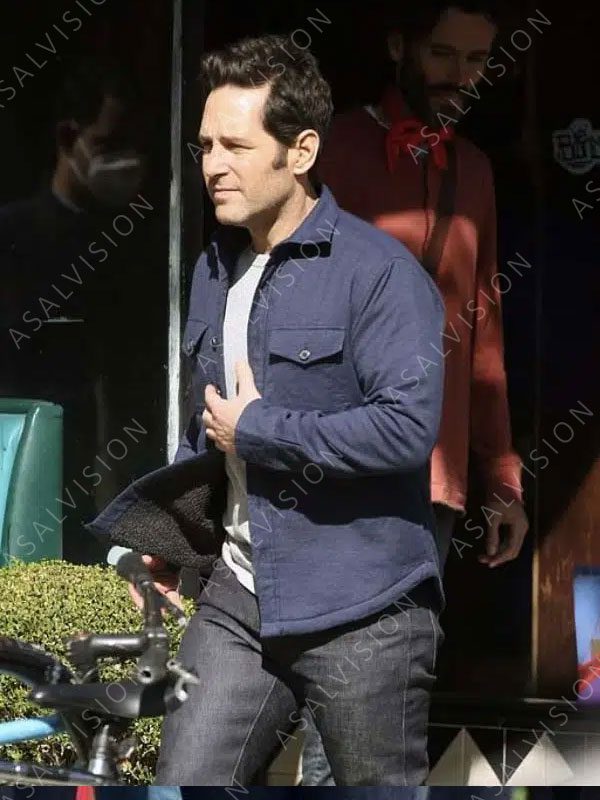 Scott Lang Ant-Man and the Wasp Quantumania Paul Rudd Blue Cotton Jacket