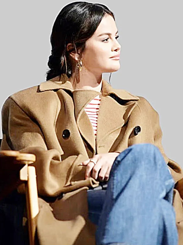 Selena Gomez Emilia Perez 2024 Jessi Brown Wool Coat