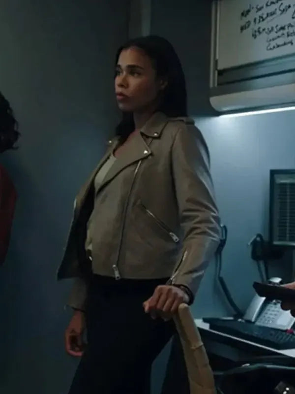 Sheryll Barnes TV Series FBI Most Wanted Roxy Sternberg Leather Biker Jacket