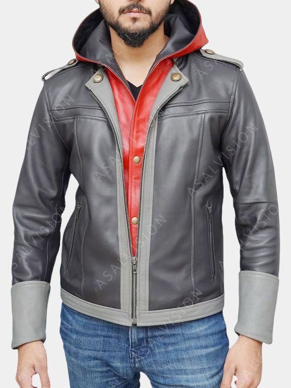Sora Kingdom Hearts 4 Hooded Leather Jacket