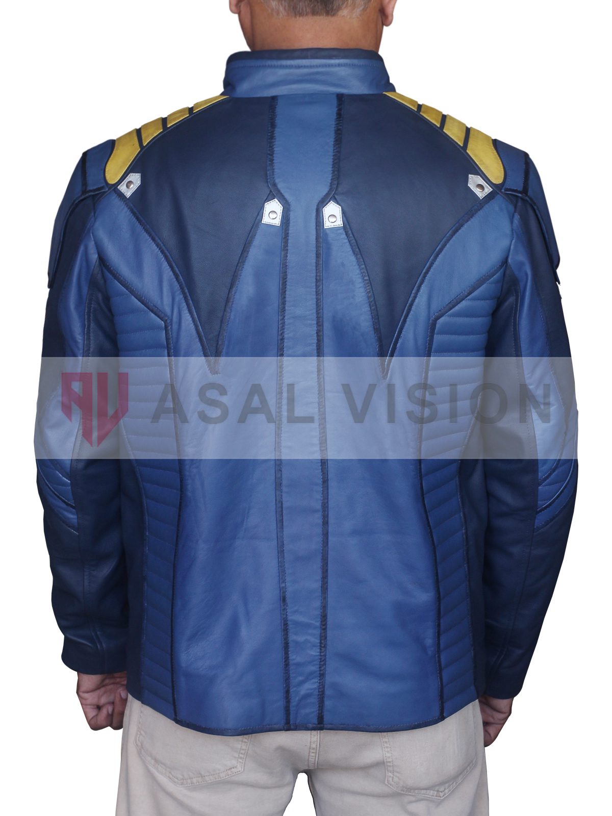 Star Trek Beyond Chris Pine Blue Uniform Leather Jacket