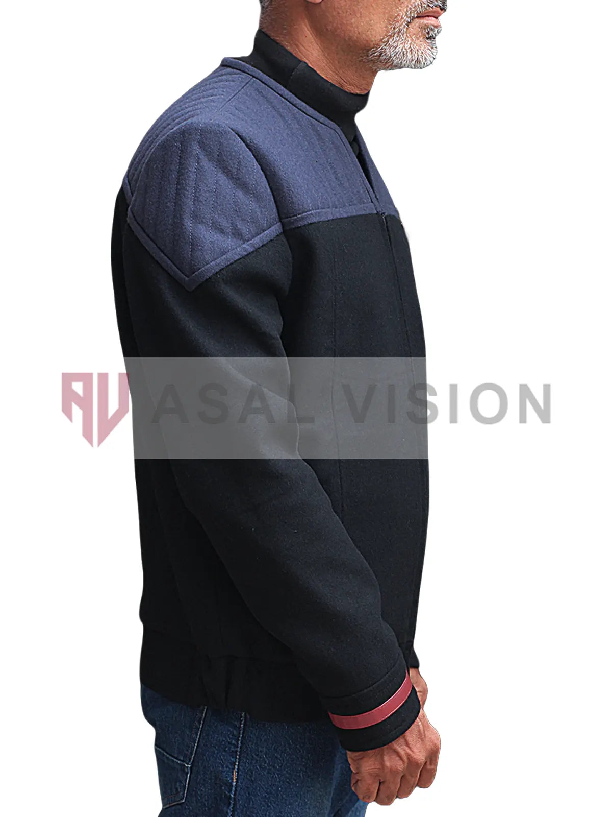 Star Trek Deep Space Nine Voyager Starfleet Grey And Black Uniform Jacket