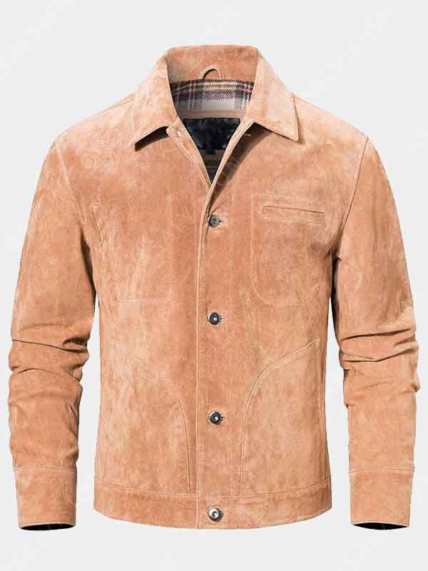 Suede Leather Brown, Dark Brown, Beige, Black Jacket