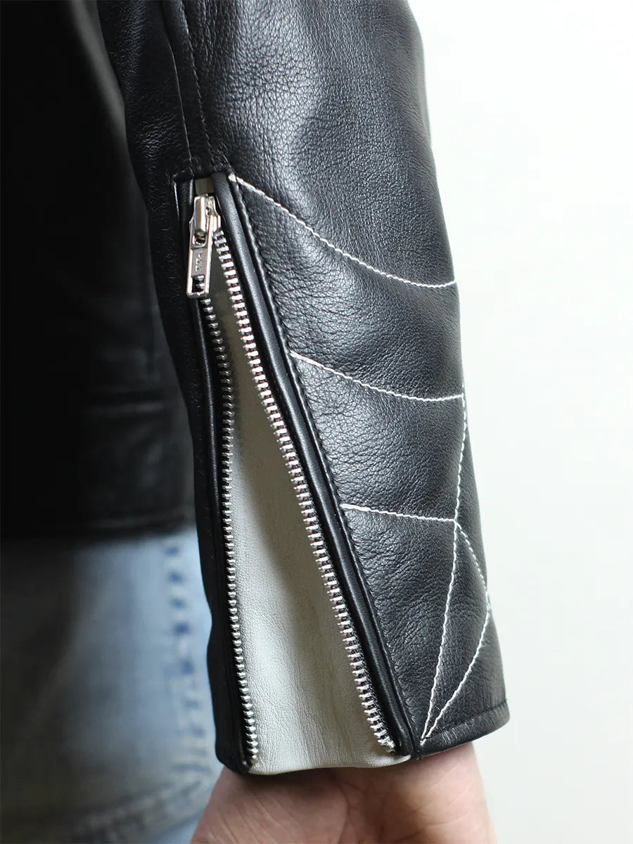 Spider Venom Symbiote Leather Black Jacket