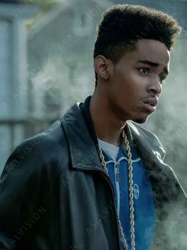 TV Series Black Mafia Family BMF Myles Truitt Black Leather Jacket