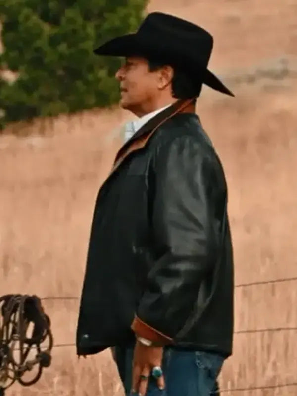 TV Series Yellowstone Gil Birmingham Brown Leather Jacket