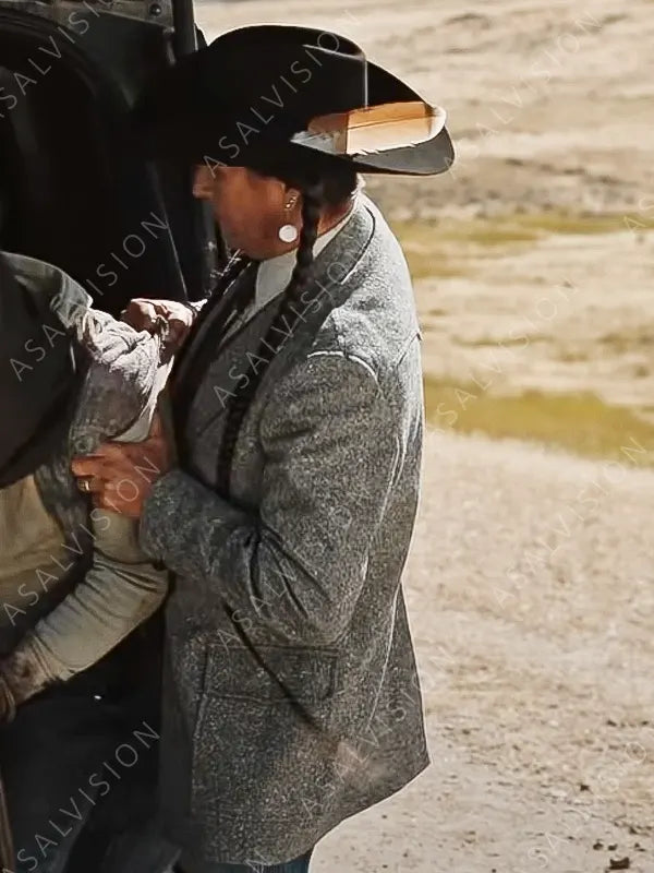 TV Series Yellowstone S04 Grey Wool Blazer Coat