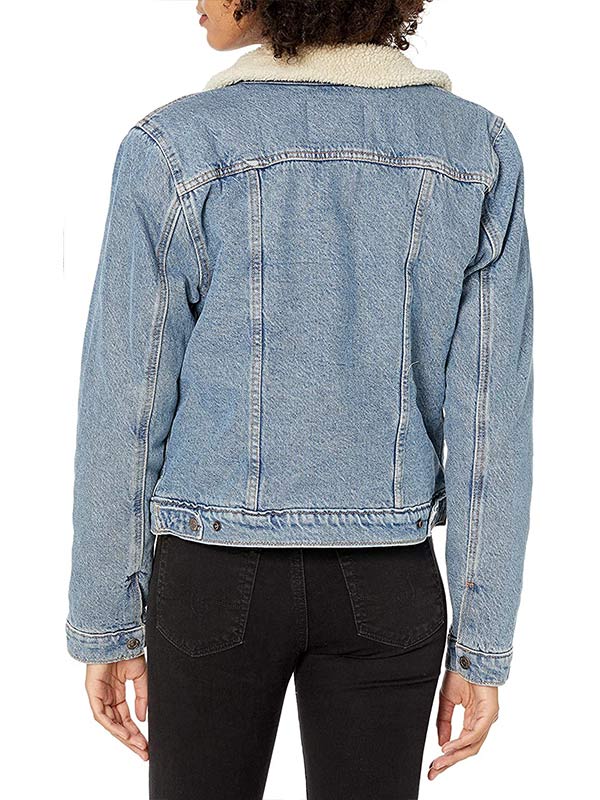 Tall Girl 2 Jodi Kreyman Denim Jacket With Shearling Collar