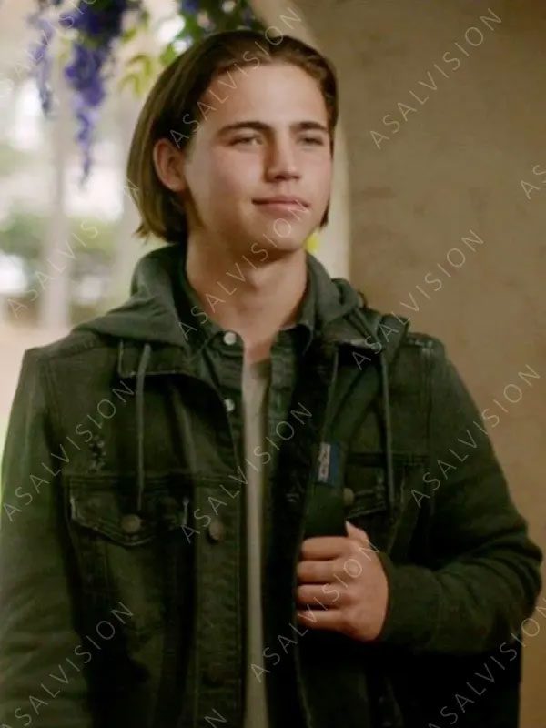 Tanner Buchanan Cobra Kai Robby Keene Green Denim Jacket