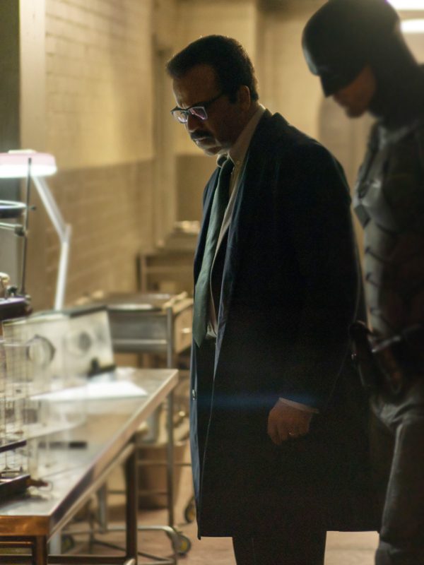 The Batman 2022 Jeffrey Wright Black Wool Coat
