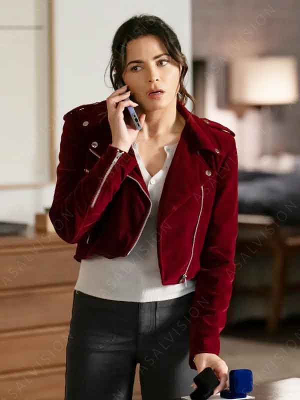 The Rookie Season 6 Bailey Nune Red Suede Jacket