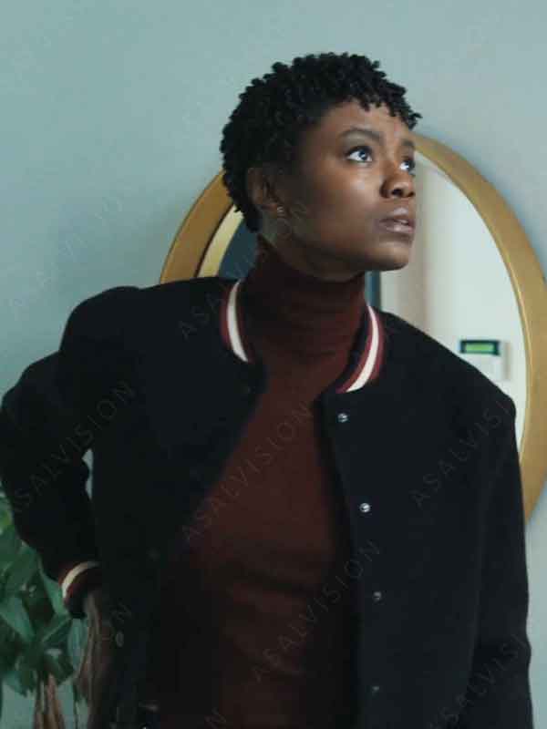 Tiffany Wallace TV Series FBI 2024 Katherine Renee Kane Black Bomber Jacket