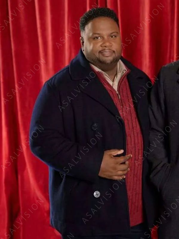 Tristan D. Lalla Our Christmas Mural 2023 Cody Black Wool Coat