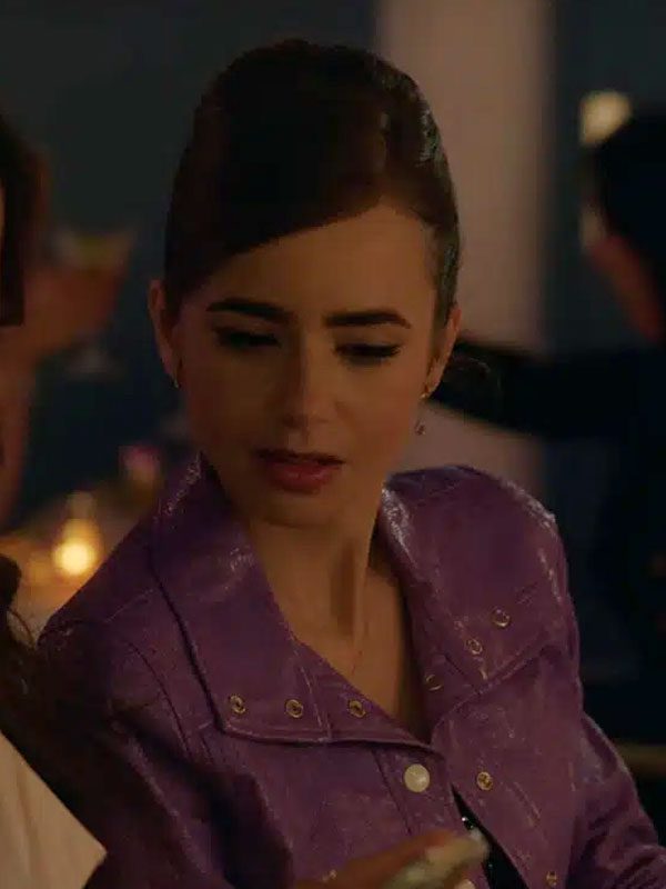 Tv Series Emily in Paris Emily Cooper Purple Jacket