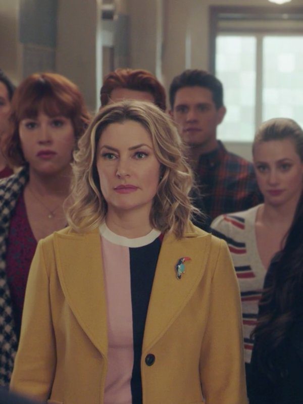 Tv Series Riverdale Alice Cooper Yellow Wool Trench Coat