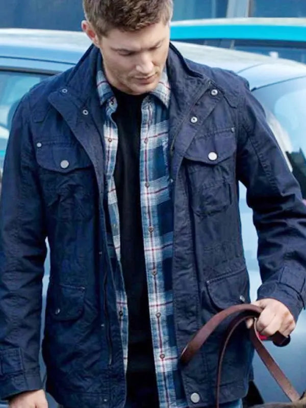 Tv Series Supernatural Dean Winchester Blue Cotton Jacket