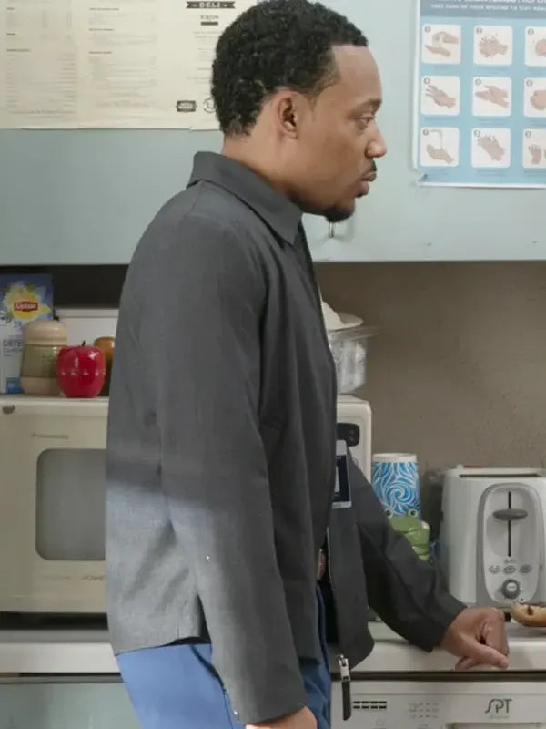 Tyler James Williams Abbott Elementary Season 4 Grey Cotton Jacket