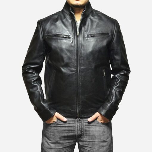 Vin Diesel Black Leather Jacket