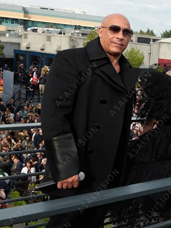 Vin Diesel Black Trench Coat
