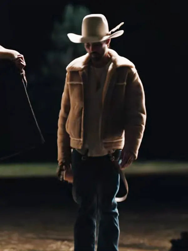 Walker Shearling Yellowstone S04 Ryan Bingham Sheepskin Leather Jacket