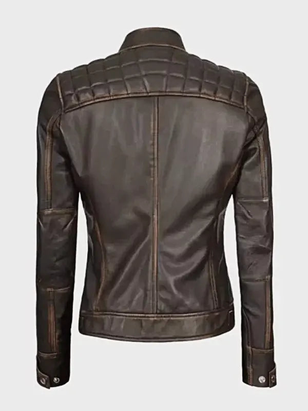 Women Quilted Leather Jacket