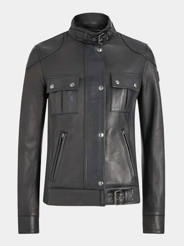 Women's Black Fashion Leather Jacket