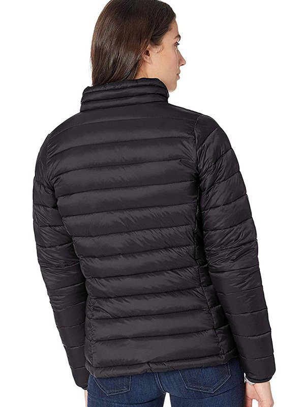 Women's Lightweight Black Parachute Puffer Jacket