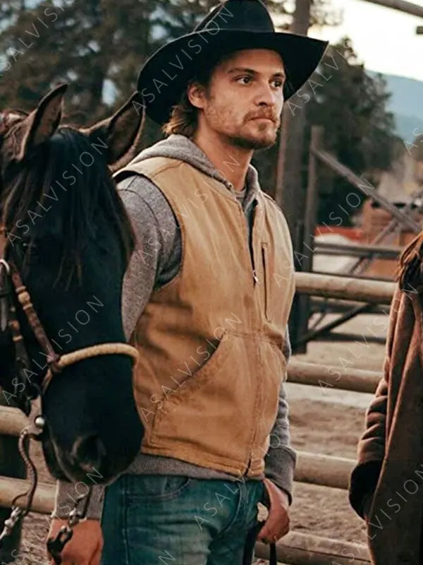 Yellowstone Luke Grimes Brown Vest