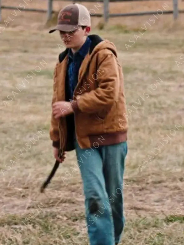 Yellowstone Season 4 Brecken Merrill Brown Hooded Jacket