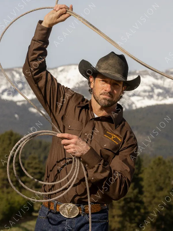 Yellowstone Season 5 Dutton Ranch Brown Shirt