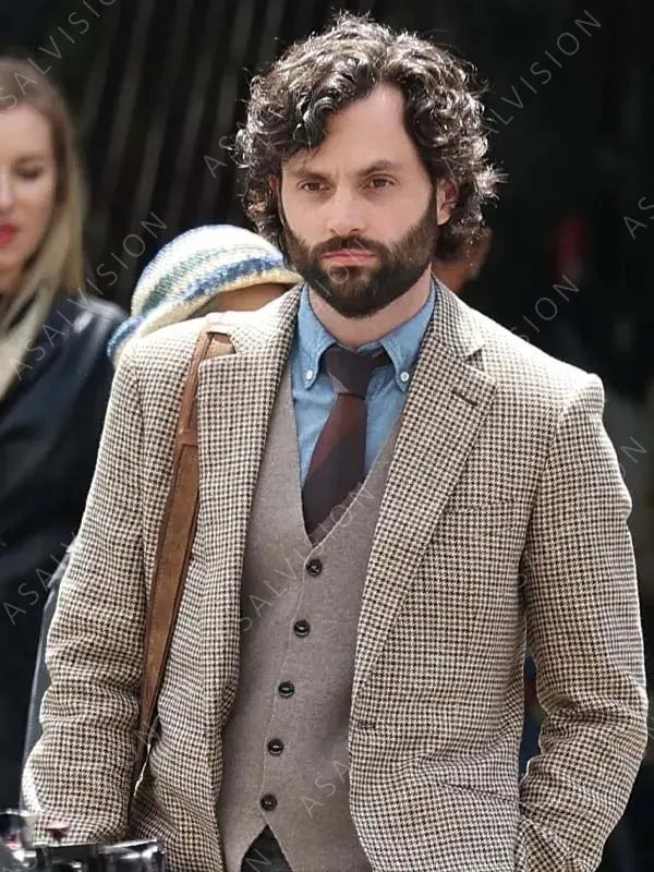 You S04 Joe Goldberg Plaid Blazer