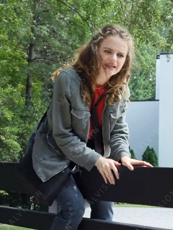 Zara Ford Movie A Family Affair 2024 Joey King Grey Cotton Wool Jacket
