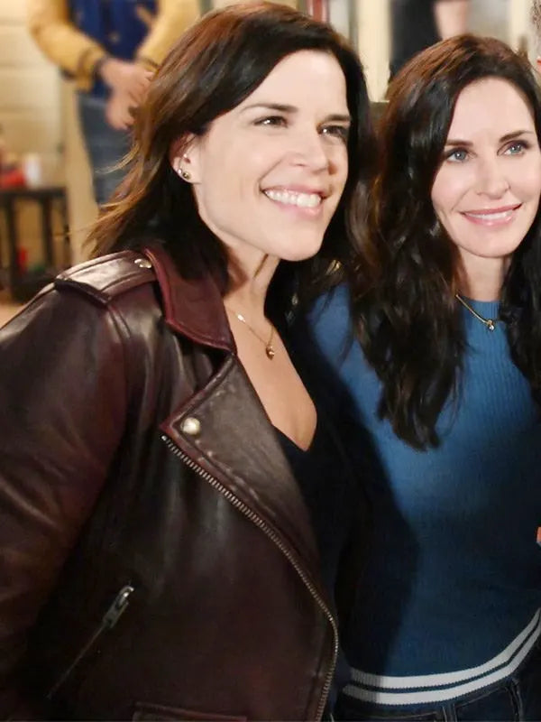scream Neve Campbell Leather Brown Jacket