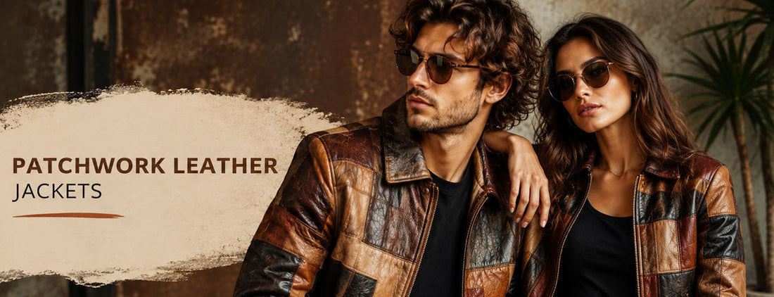 Patchwork leather jackets