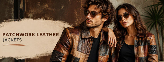 Patchwork leather jackets