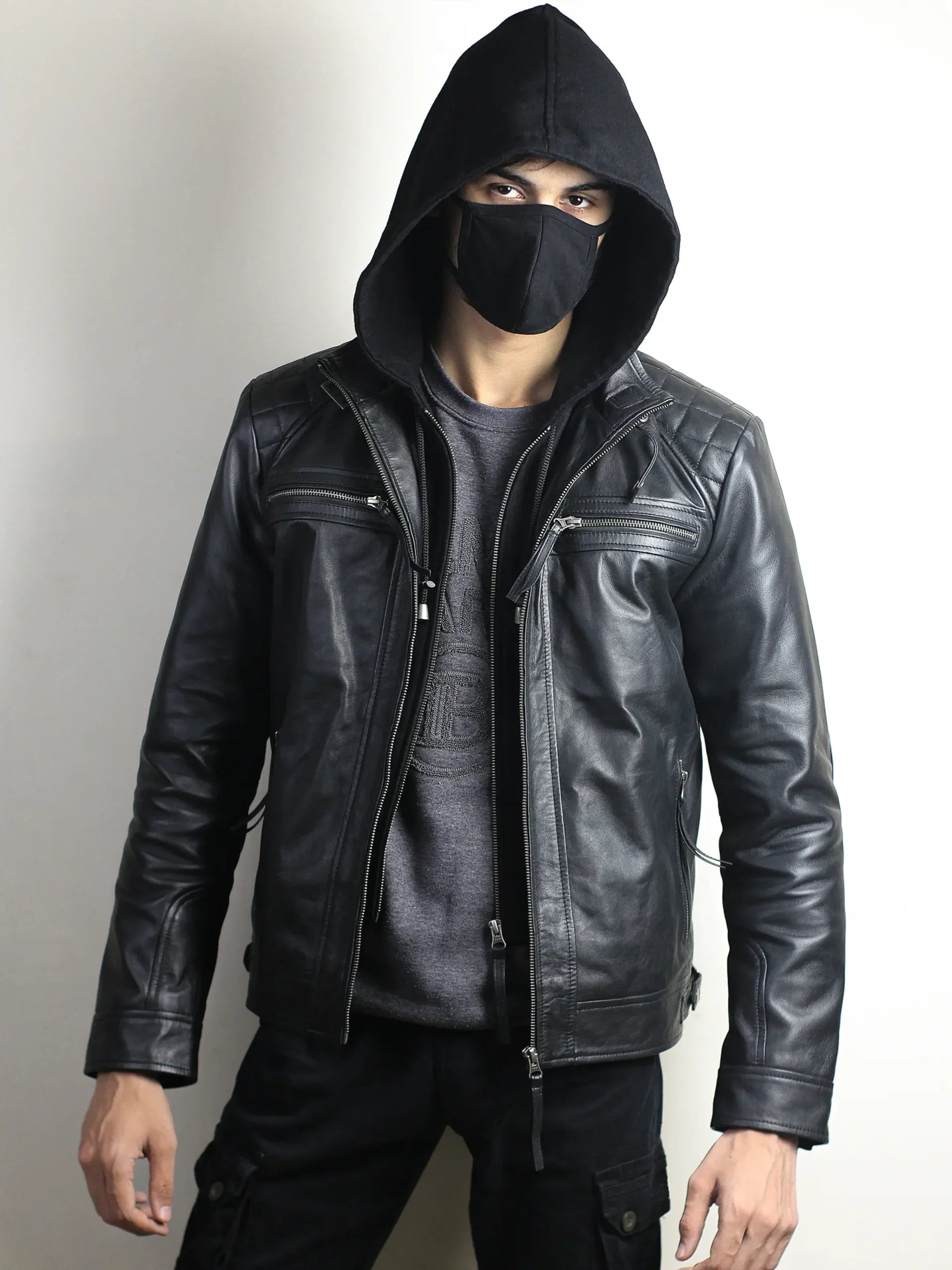 Hooded Leather Jackets For Men