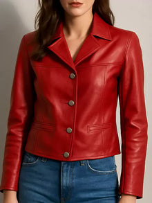 Women's Red Leather Jackets