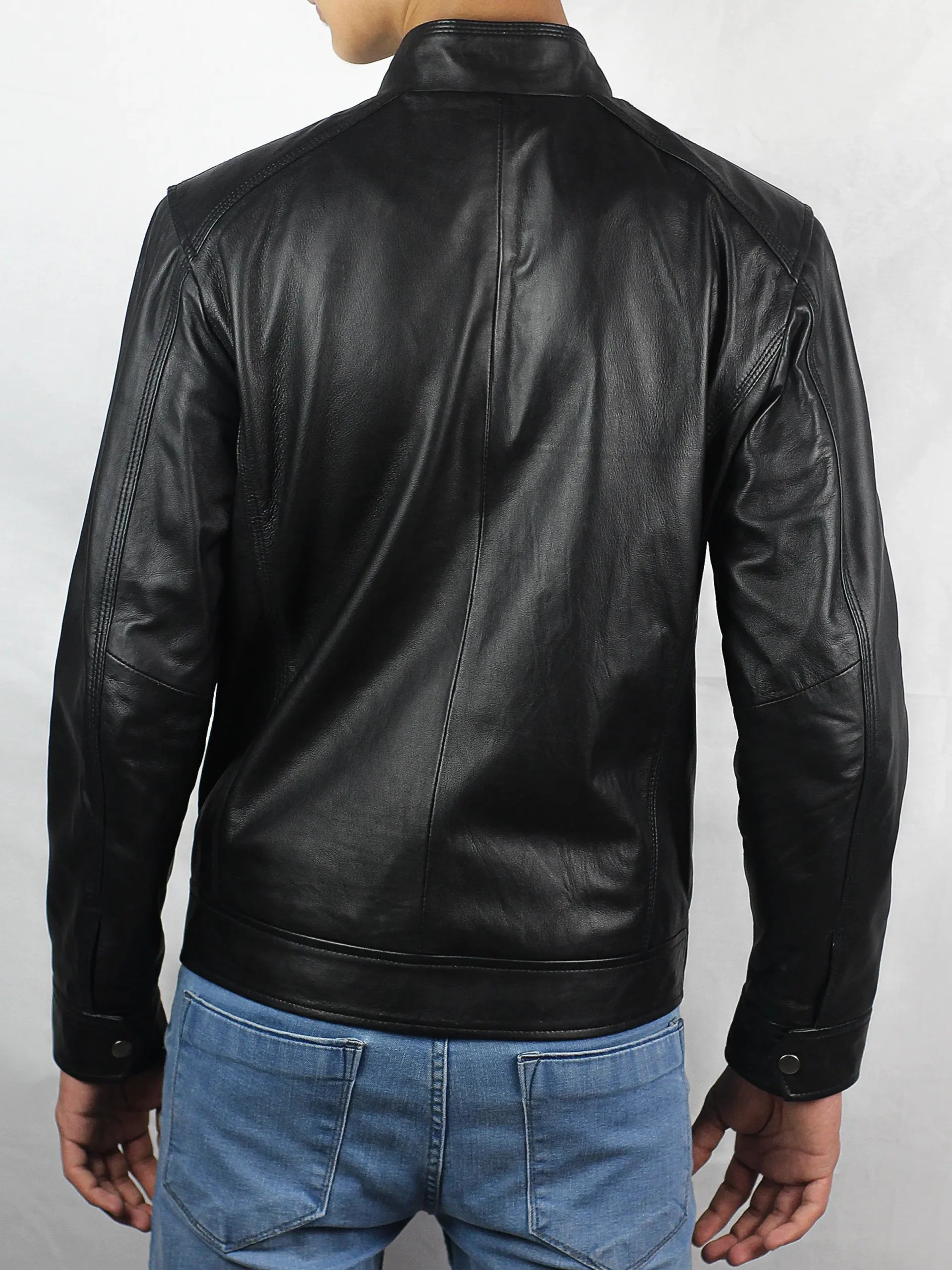 100% Real Lambskin Leather Jacket
