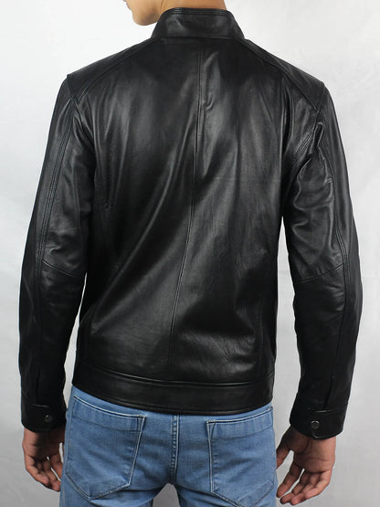 100% Real Lambskin Leather Jacket