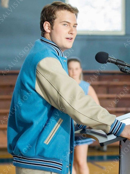 13 Reasons Why Blue Baseball Bomber Varsity  Jacket