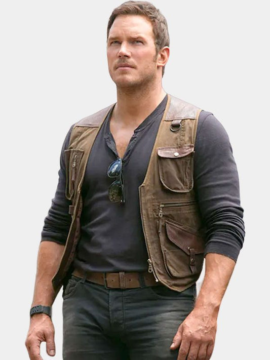 Jurassic World Fallen Kingdom Chris Pratt Leather Vest