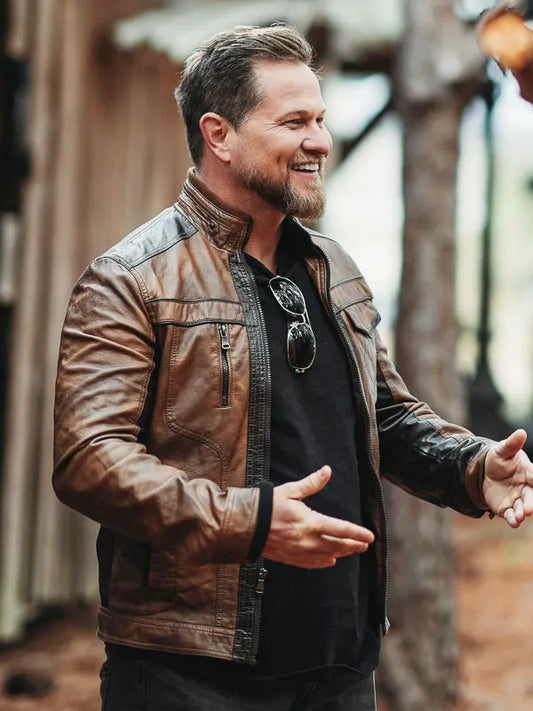 72 Hours 2024 Alexander Kane Brown Leather Jacket