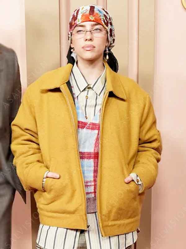 96th Annual Oscars Award 2024 Billie Eilish Wool Jacket