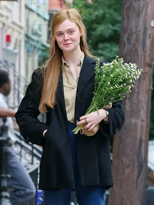 A Complete Unknown Sylvie Russo Black Wool Coat