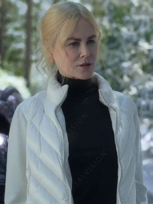 A Family Affair 2024 Brooke Harwood White Puffer Jacket
