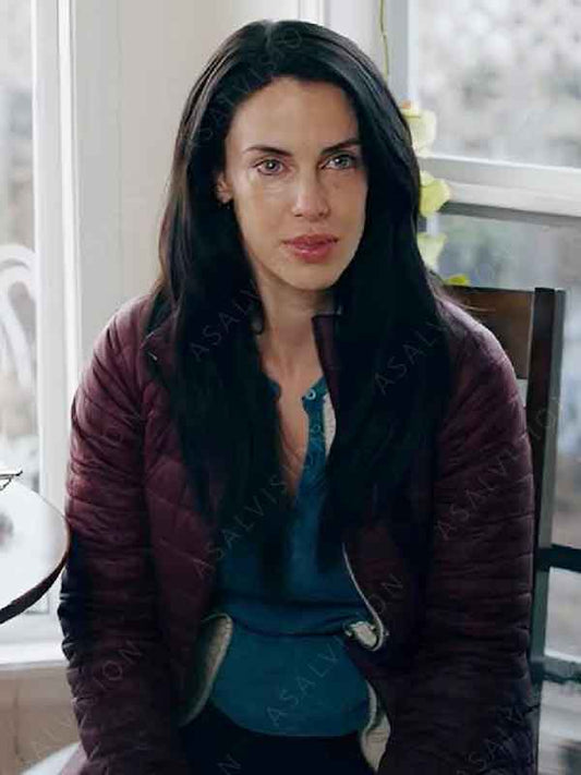Donna Fendyr A Stranger’s Child 2024 Jessica Lowndes Maroon Puffer Quilted Jacket