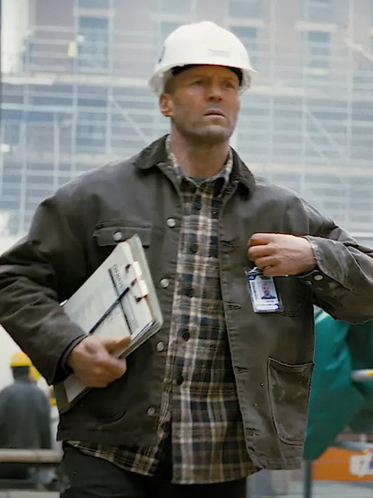 A Working Man 2025 Jason Statham Grey Jacket